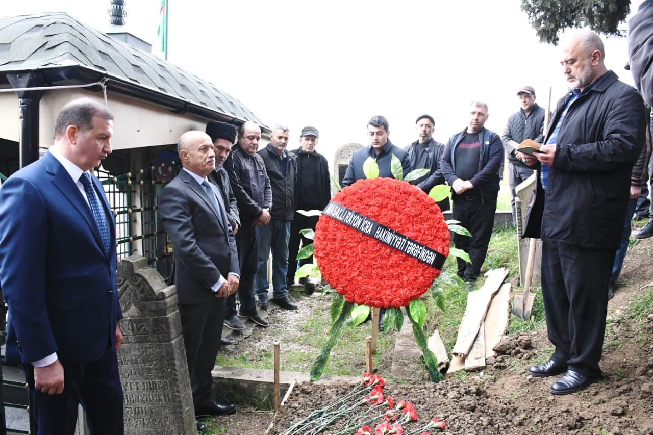 Masallıda şəhid atası Qorxmaz Novruzov son mənzilə yola salınıb