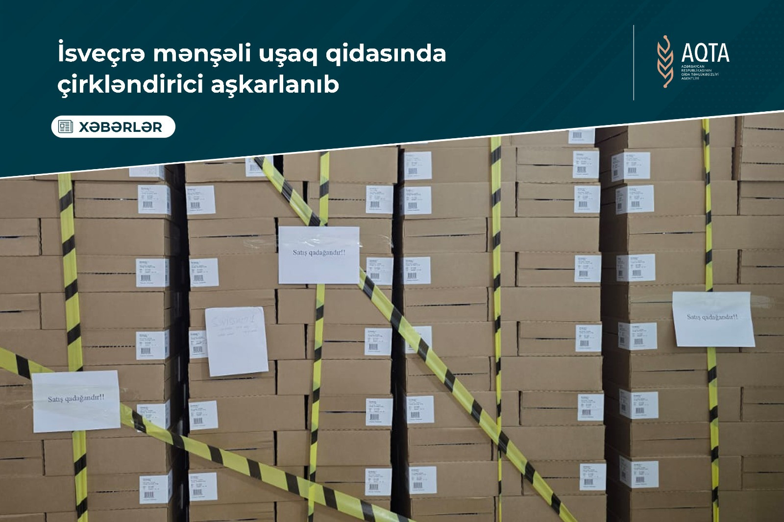 Azərbaycana idxal edilən uşaq qidasında çirkləndirici aşkarlanıb