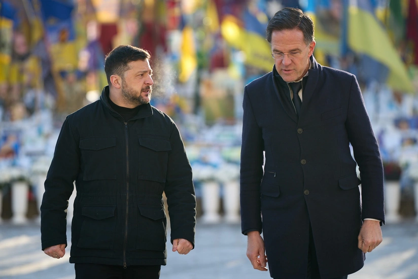 Mark Rütte Kiyevdə səfərdədir 