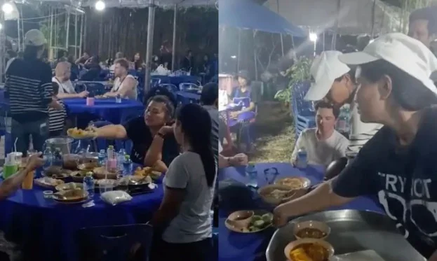 Avropalı turistlər Taylandda yas mərasimini restoran sanıb