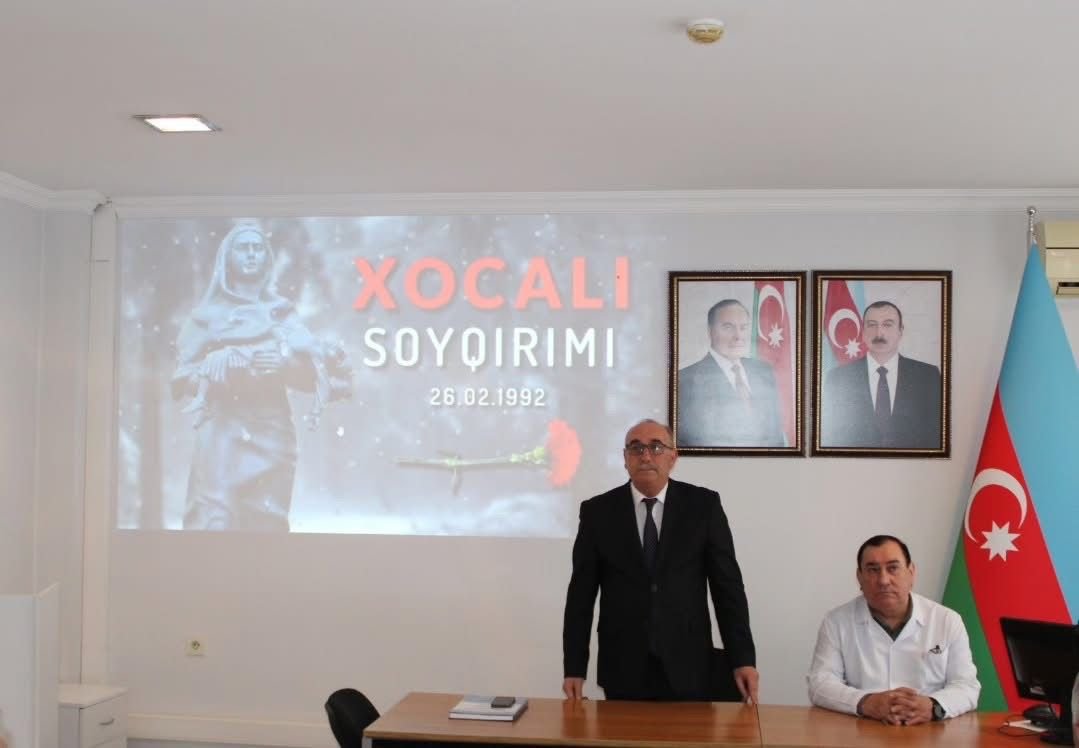 Bu gün Kürdəmir Rayon Mərkəzi Xəstəxanasının akt zalında Xocalı soyqırımının ildönümünə həsr olunmuş anım tədbiri keçirilib.