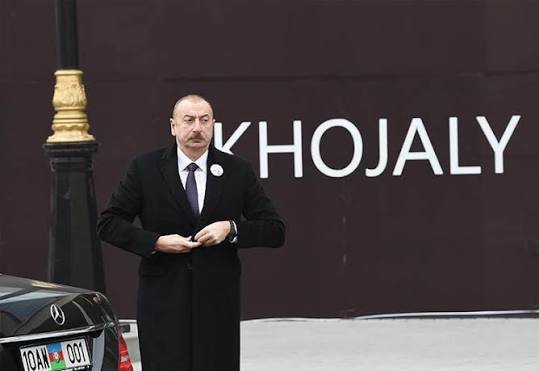 Prezident İlham Əliyevin Xocalı Soyqırımı Memorialının açılışında iştirak edib.