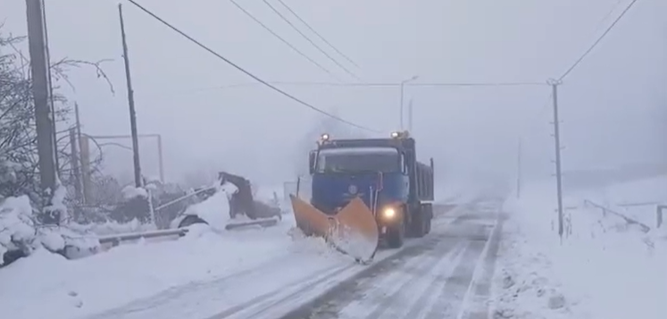 AAYDA-nın "19 saylı Xüsusi Təyinatlı Yol İstismarı” İdarəsi  Şamaxıda yolları qardan  təmizləyir