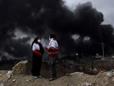 İRANIN CƏNUBUNDA HUMANİTAR YÜK MƏHV EDİLDİ