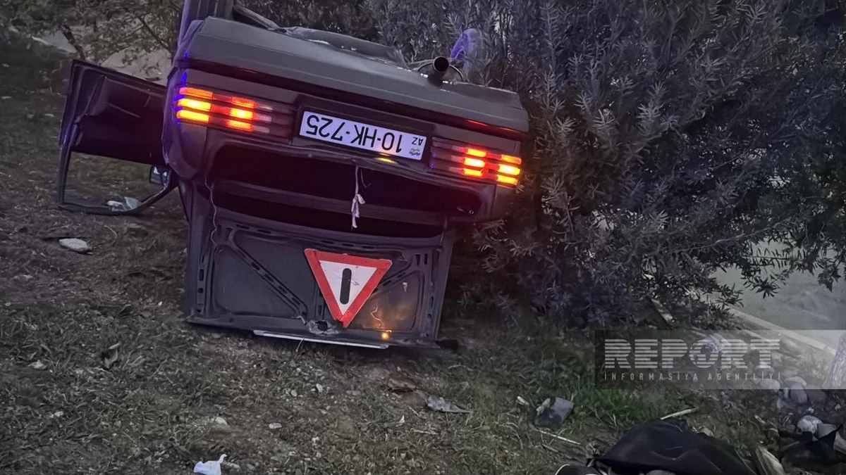 Tağıyev qəsəbəsində avtomobil aşıb, ölən var