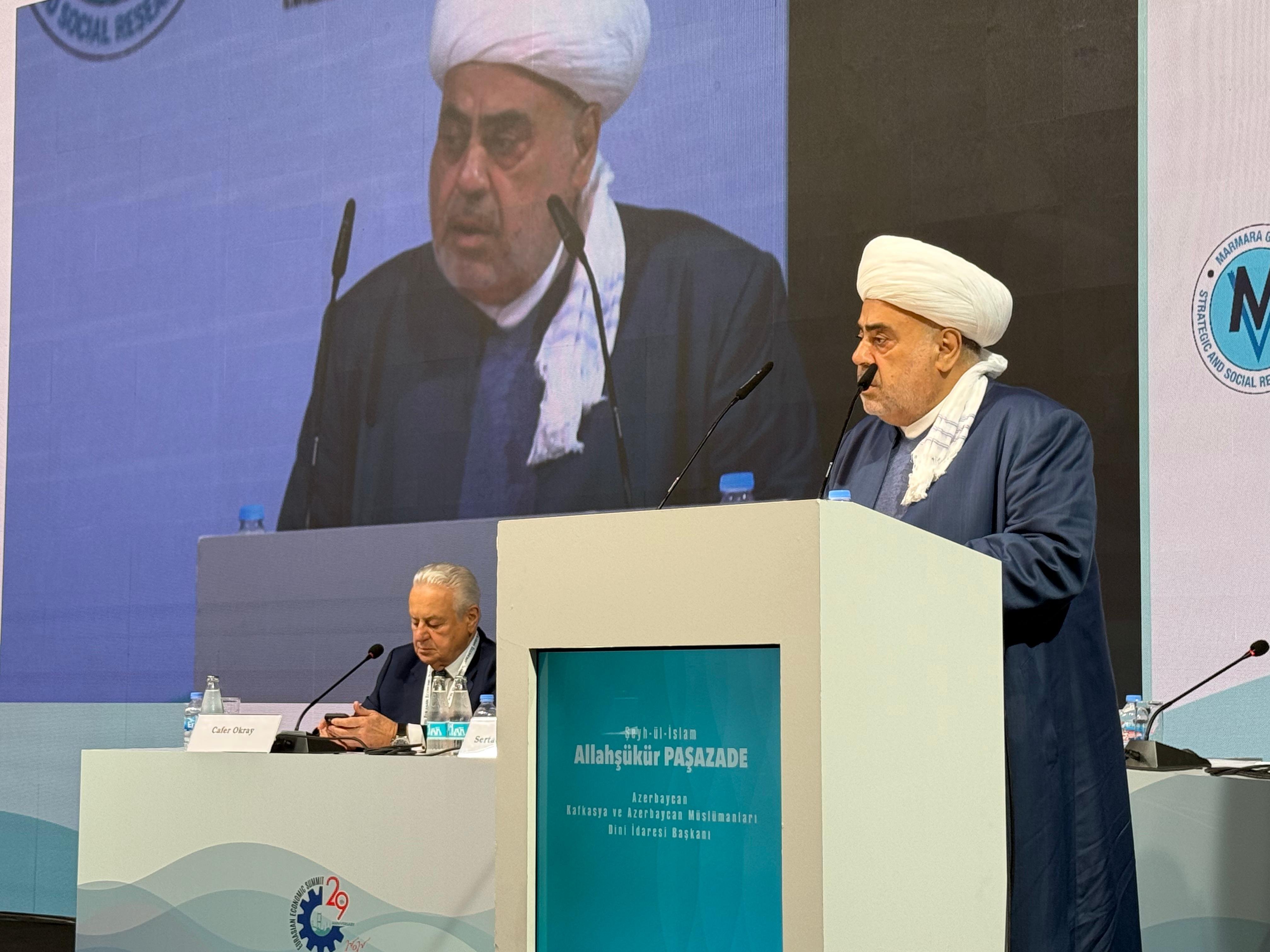 Bütün Qafqazın Şeyxi: ‘’Regionda sülh və tərəqqi layihələrinin təşəbbüskarı kimi çıxış edirik".
