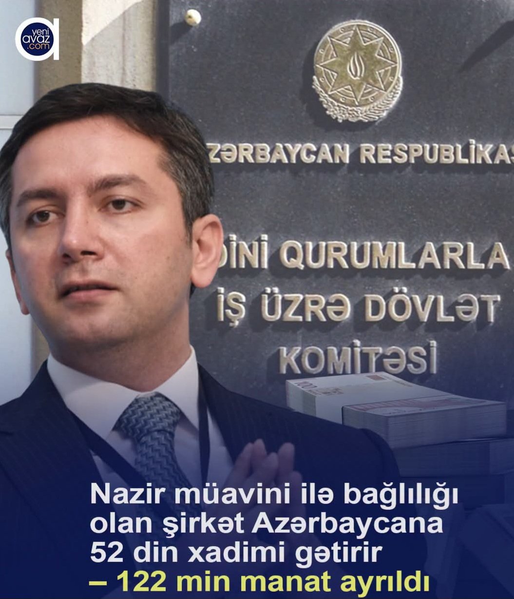 Dini Qurumlarla İş üzrə Dövlət Komitəsinin fondundan 122 min manatlıq tender – Qalib şirkətin ünvanı XİN rəhbərliyinin ailəsi ilə əlaqələndirilir