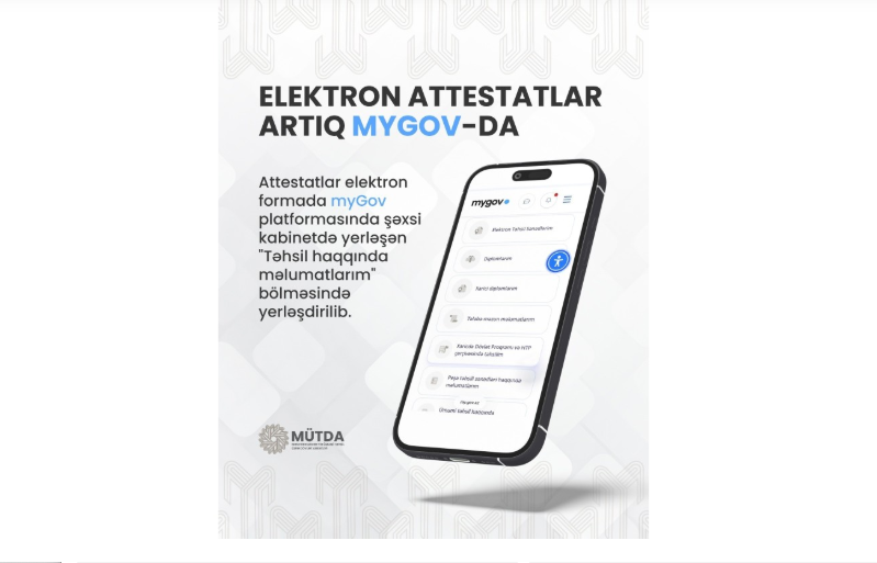MÜTDA: 300 min məzunun attestatı elektron formada hazırlanıb 