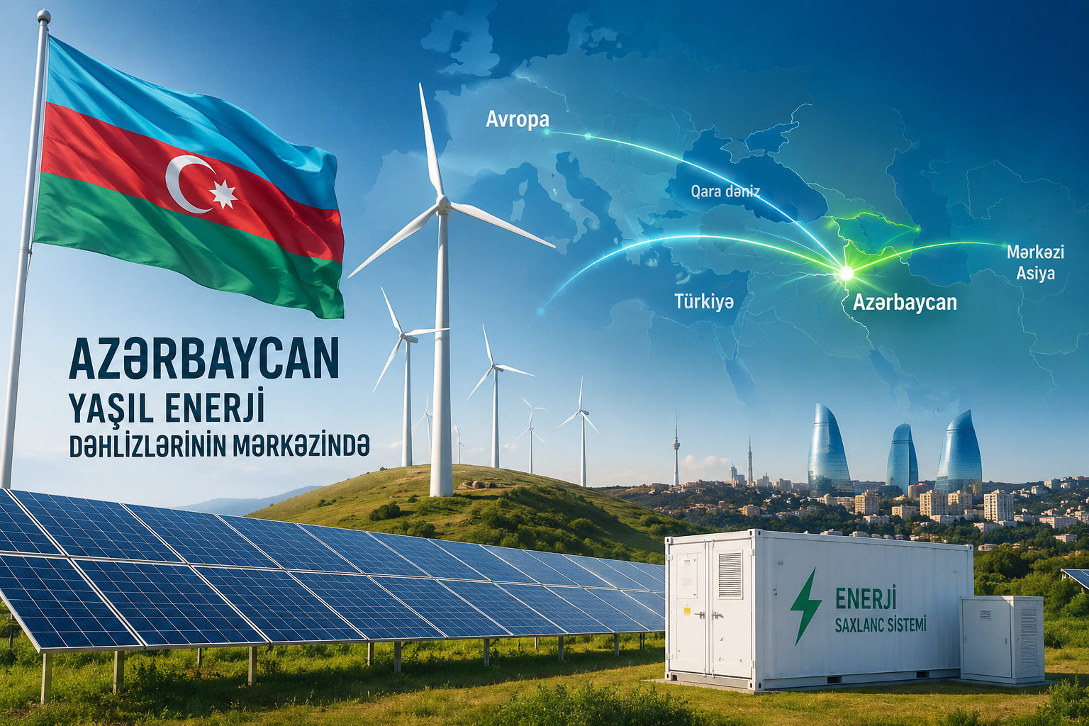 Azərbaycan enerji ixracatçısından yaşıl enerji mərkəzinə çevrilir